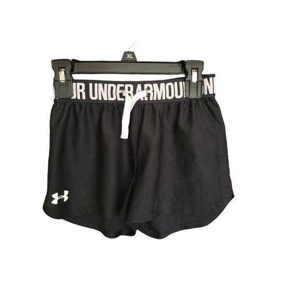 Under Armour Girls Play Up Black UA Shorts Small NWOT - Picture 5 of 7